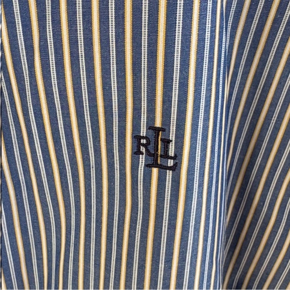 NWT Ralph Lauren Logo Monogram
Striped Button Front Top Size 1X - Picture 6 of 9